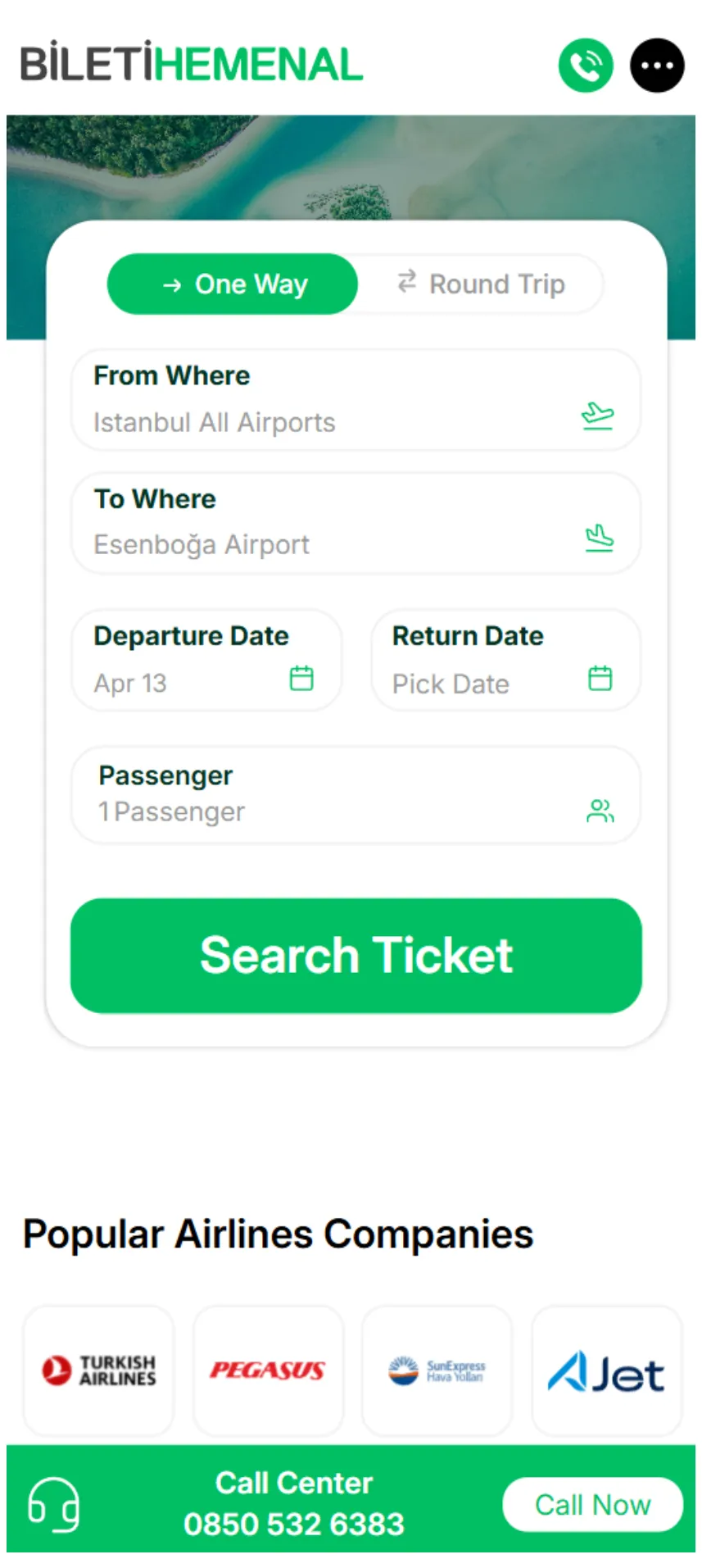 Mobile Flight Ticket Sales