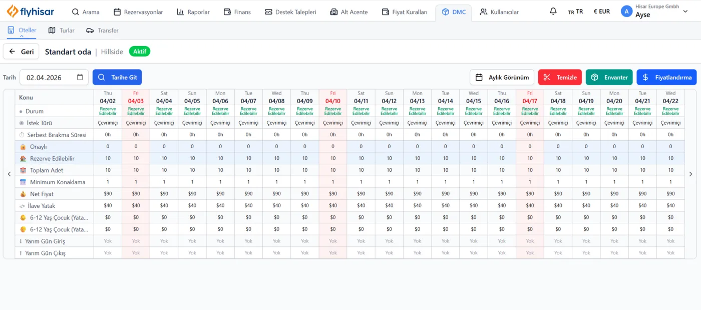 Otel Kontrat Sistemi
