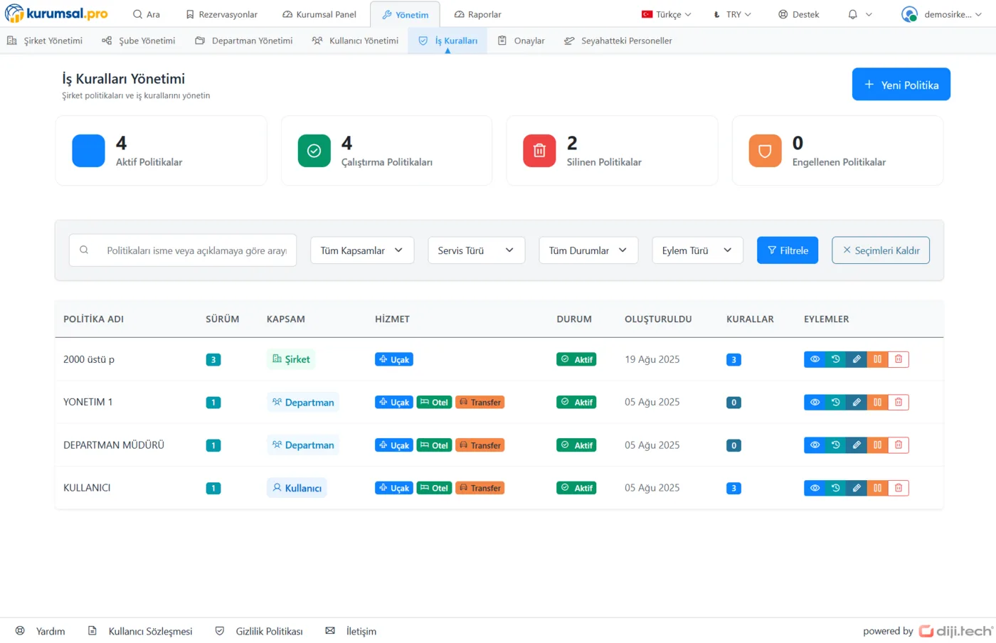 Onay Akışları & Politika
