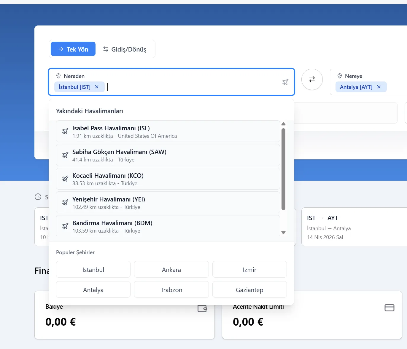 Uçuş Rezervasyon Sistemi